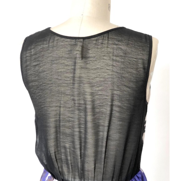 HYPE - Printed Satin Dress with Chiffon - Picture 4 of 4